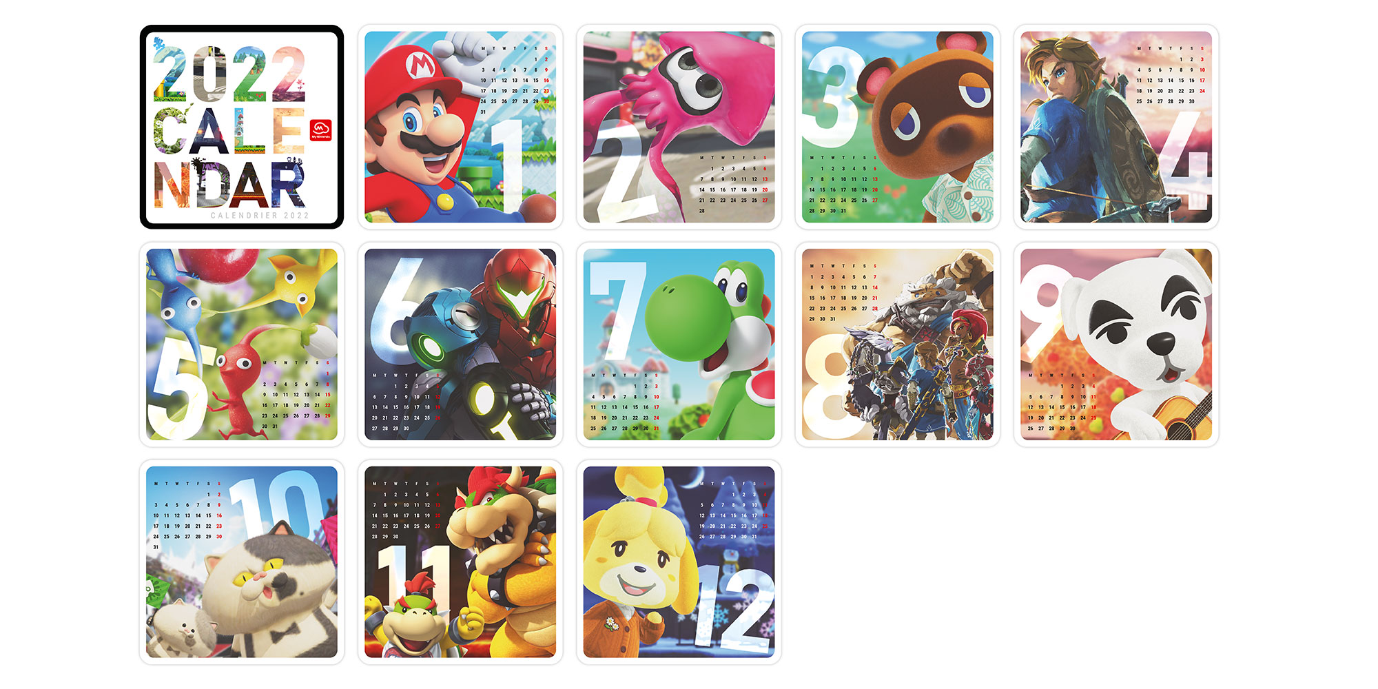My Nintendo Adds 2022 Calendar In Europe - Nintendo Everything