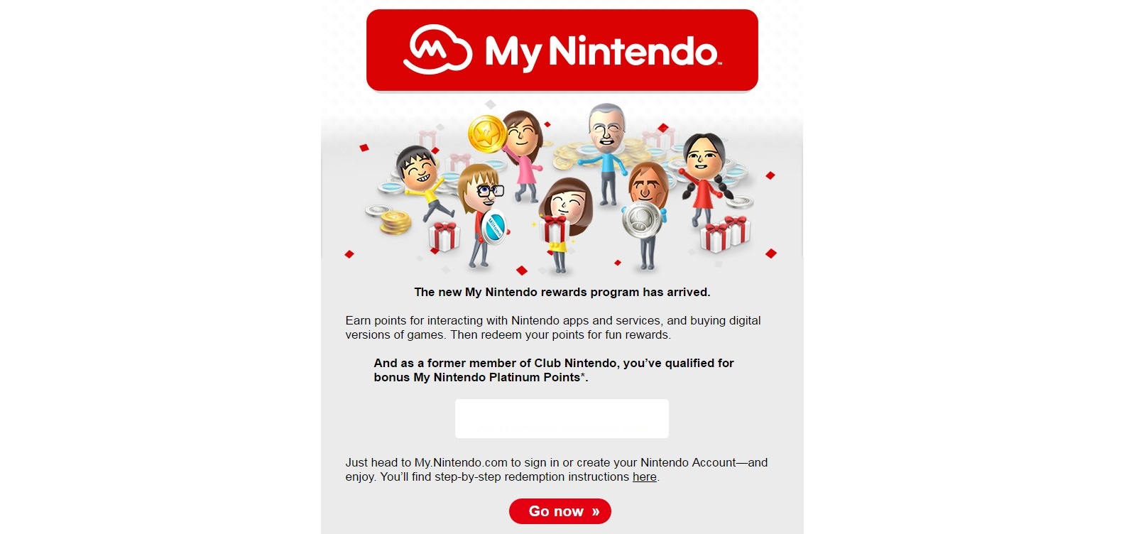 nintendo redemption code