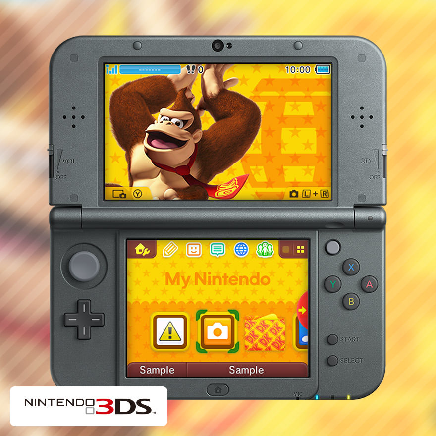 Nintendo темы. Donkey Kong Нинтендо. Nintendo 3ds Donkey Kong. Nintendo DS Donkey Kong. Темы для Nintendo 3ds.