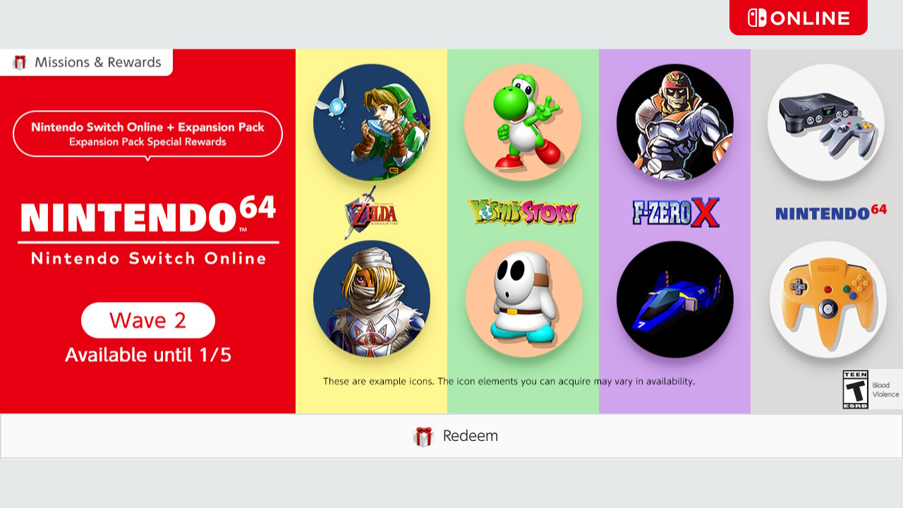 N64 icons on the way to Nintendo Switch Online