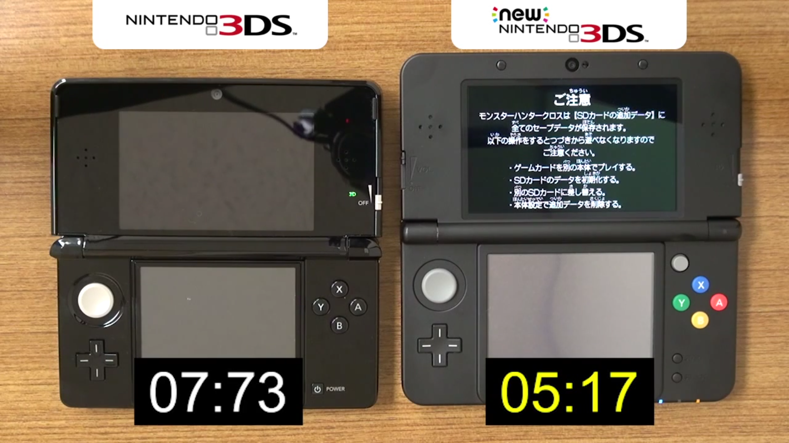 3ds s boot times