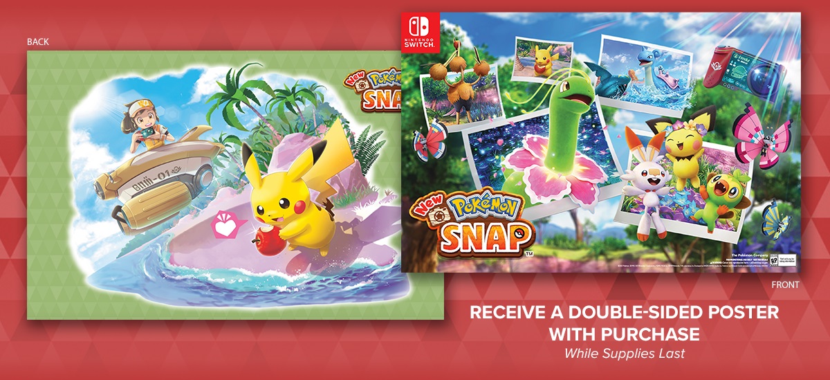 Gamestop Giving Out A Double Sided Poster With New Pokemon Snap Purchase Nintendo Everything
