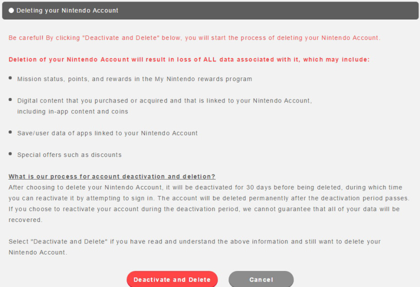 How to Reactivate a Nintendo Account that is Pending Deletion