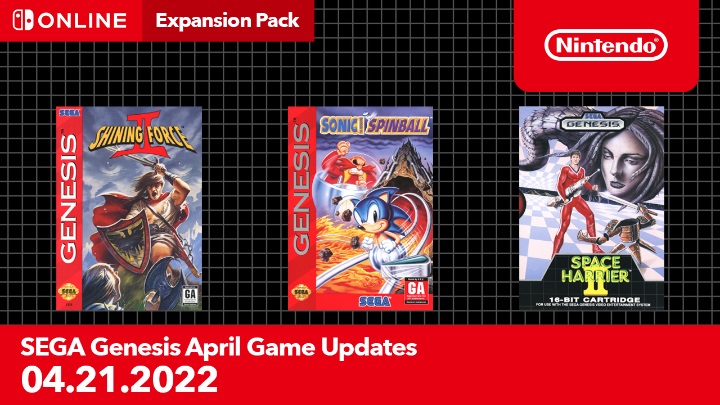 Nintendo Switch Online adds SEGA Genesis games Space Harrier II, Shining  Force II, Sonic The Hedgehog Spinball