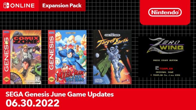 nintendo switch online sega genesis june 2022