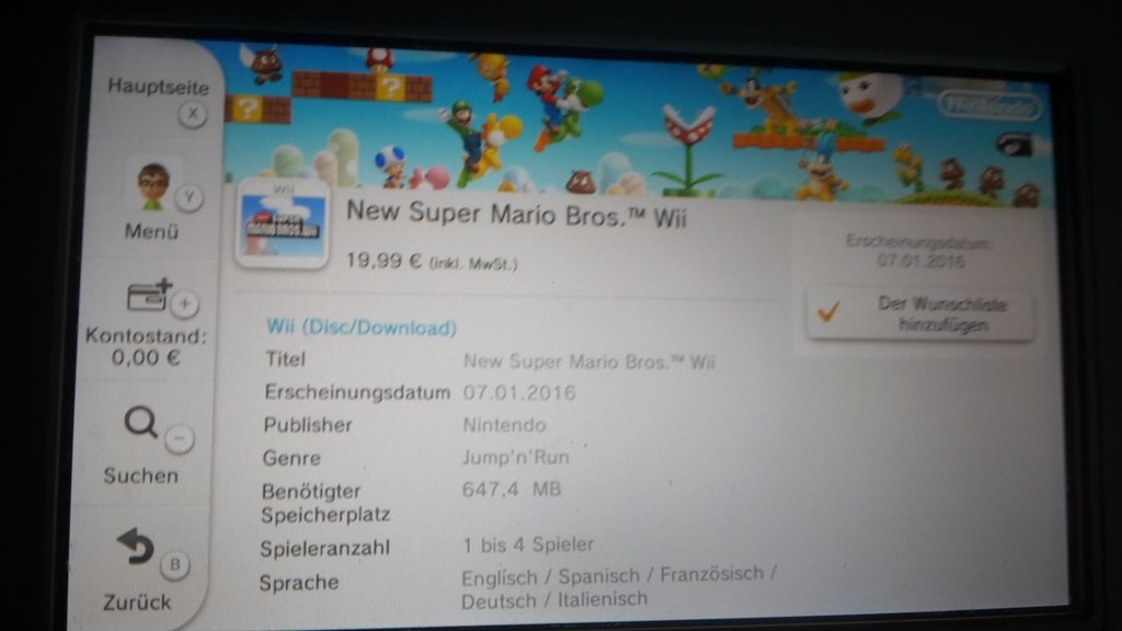 Nieuwheid rit creatief New Super Mario Bros. Wii coming to the European eShop on January 7 (Wii  download)