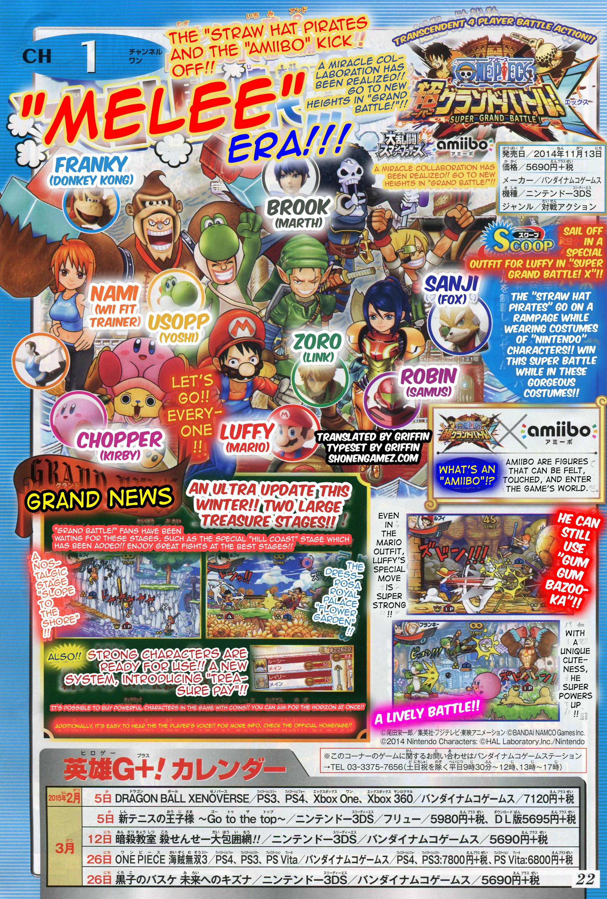 One Piece: Super Grand Battle! X, Nintendo