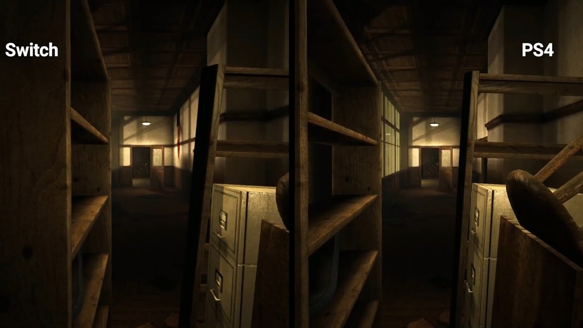 Outlast Switch PS4 video comparison