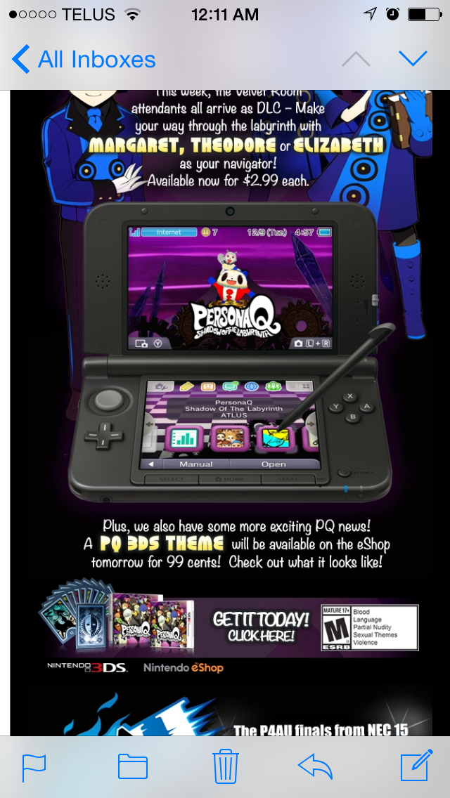 Persona Q 3ds Theme Out Tomorrow In North America Nintendo Everything