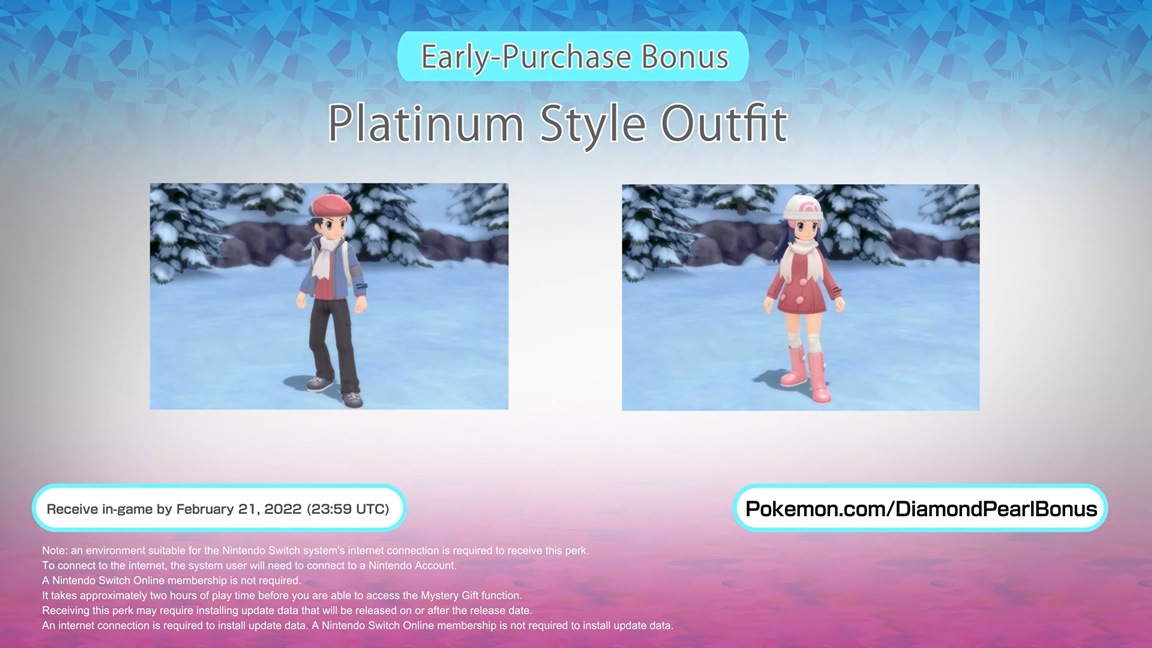 Pokémon Brilliant Diamond and Shining Pearl Pre-Order Gifts 