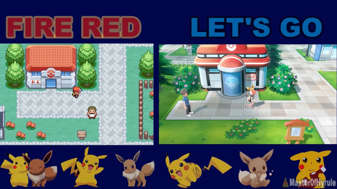 Video: Pokemon: Let's Go, Pikachu / Eevee compared to Pokemon Yellow with  the latest footage