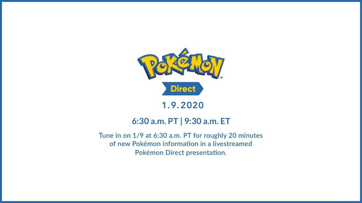 Pokemon Direct announced for January 9