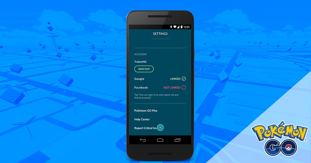 Pokemon GO adding Facebook account linking and login updates