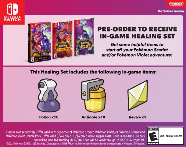 Pokemon Scarlet Violet predobjednávaný bonus Amazon