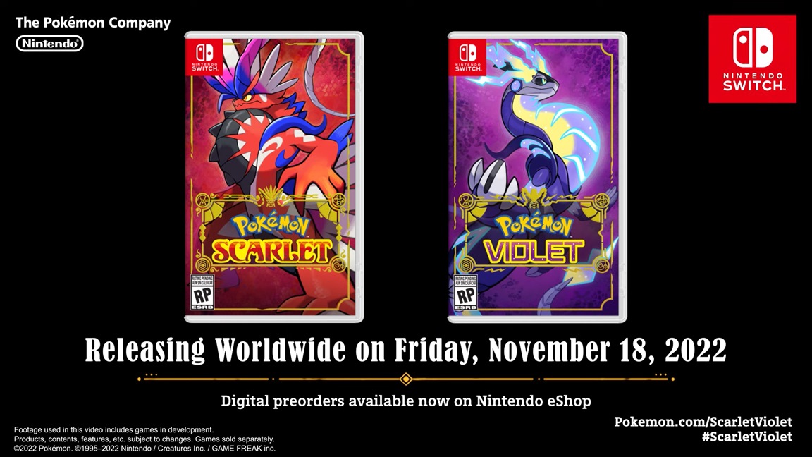 Pokemon Scarlet and Violet get November release date, new trailer