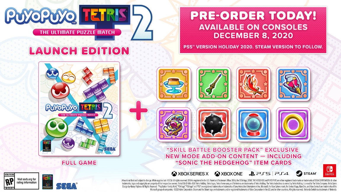 Puyo Puyo Tetris 2 - Launch Edition, official announcement, screenshots