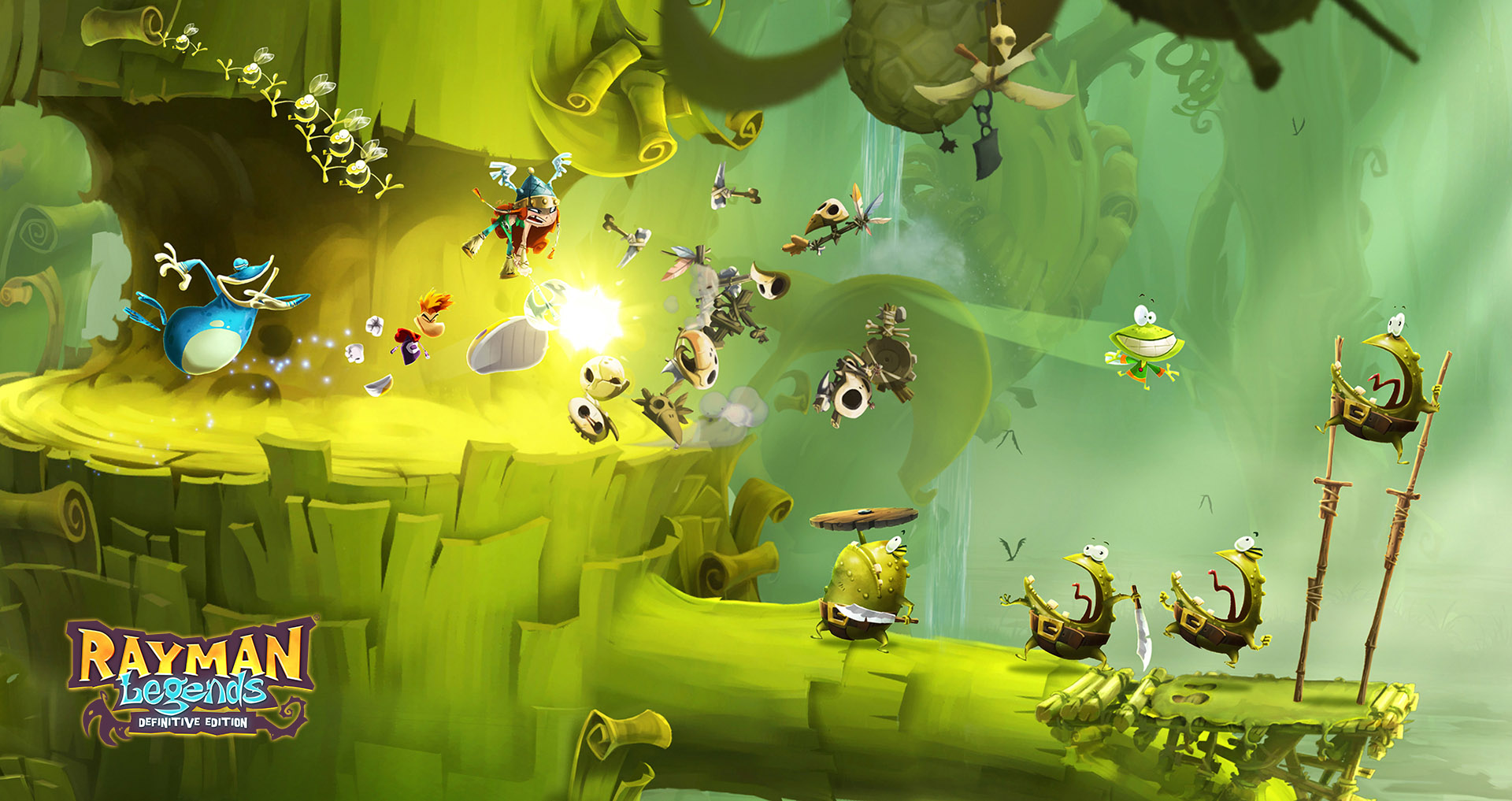 Rayman Legends Definitive Edition 4players wirelessly, new Kung Foot