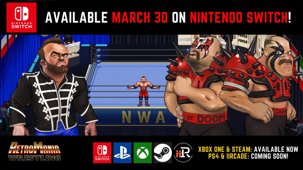 Retromania wrestling 2024 nintendo switch