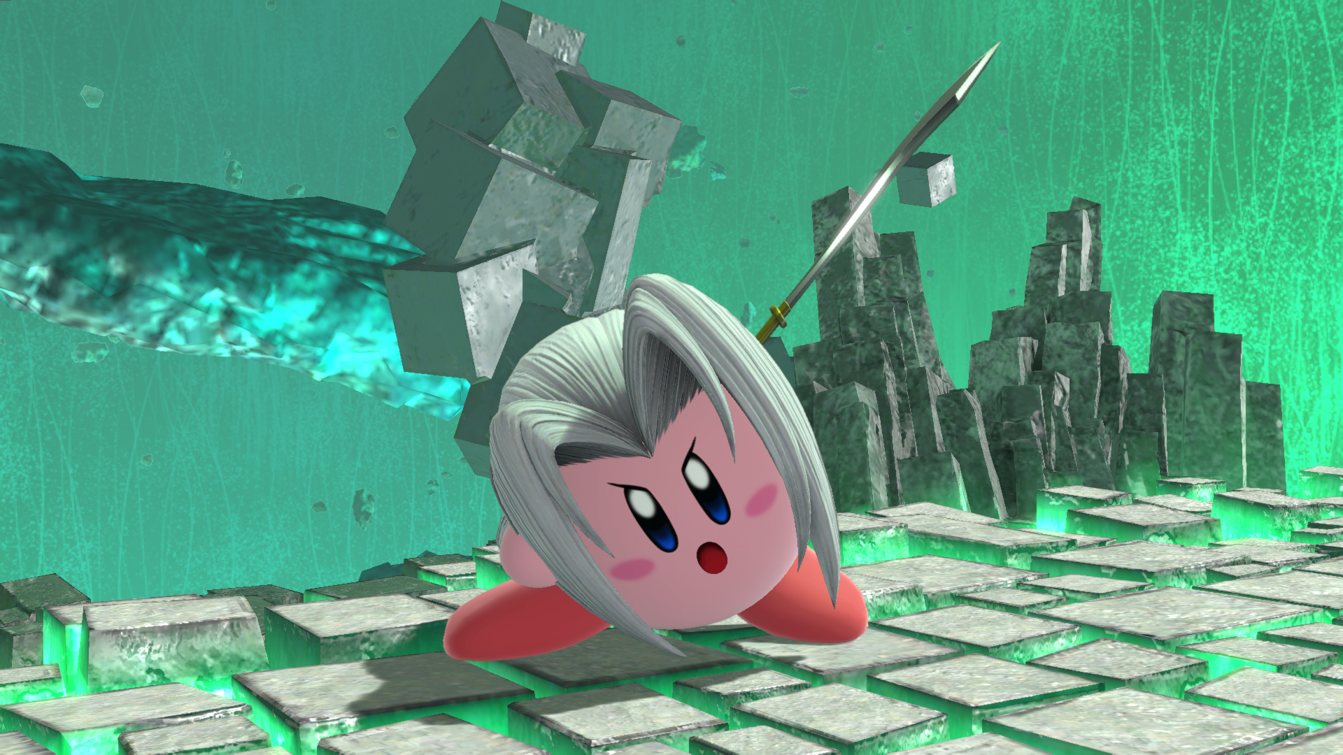 Super Smash Bros. Ultimate screenshots show Kirby transformation for  Sephiroth