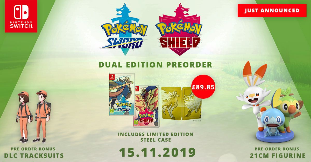 Pokemon sword and shield 2024 nintendo eshop pre order