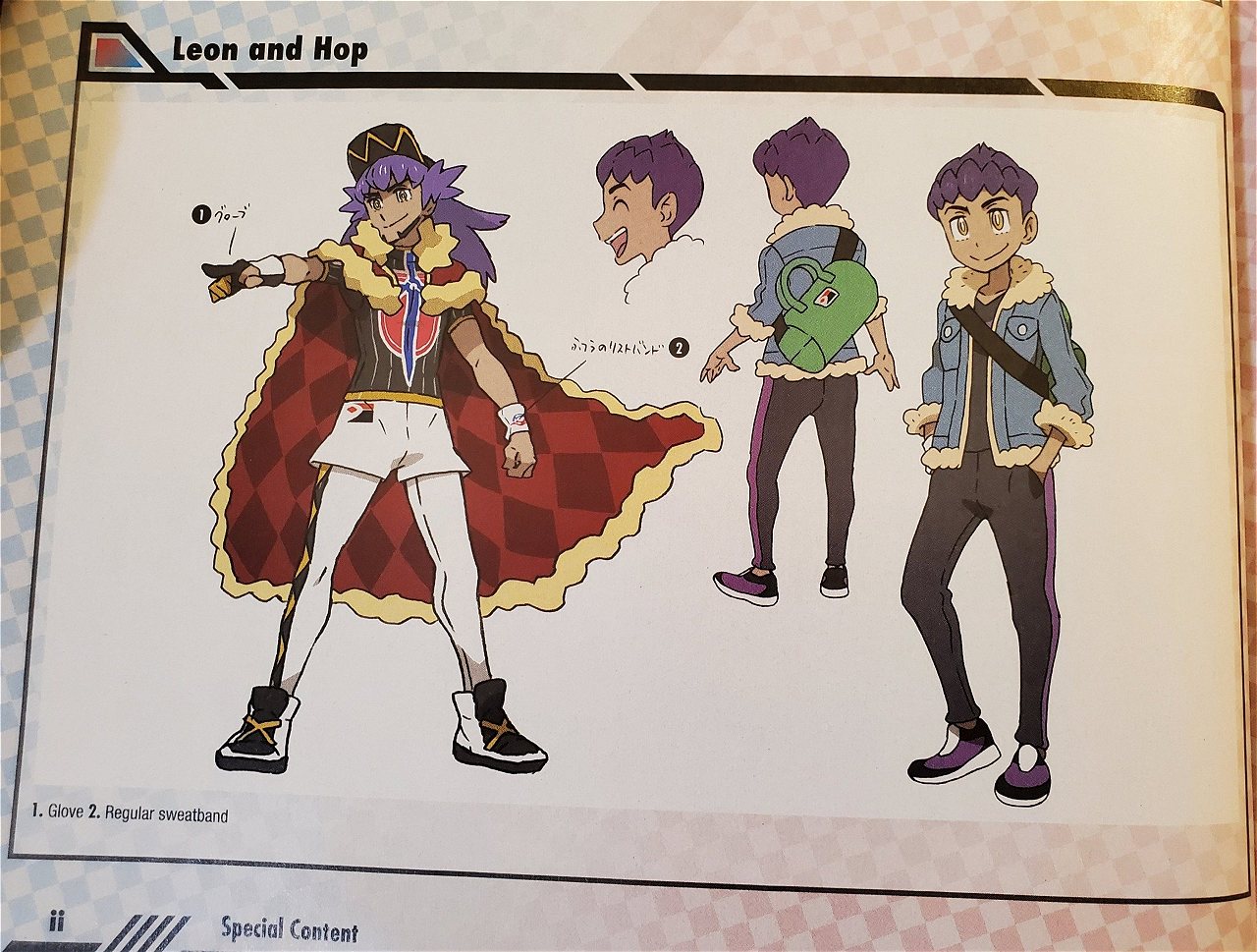 Lots of Pokemon Sword/Shield character concept art