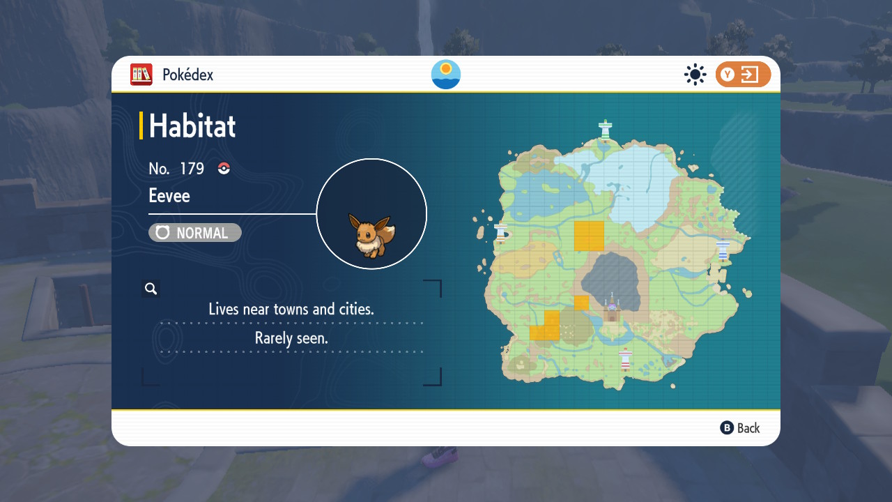 Pokemon Scarlet and Violet Eevee location
