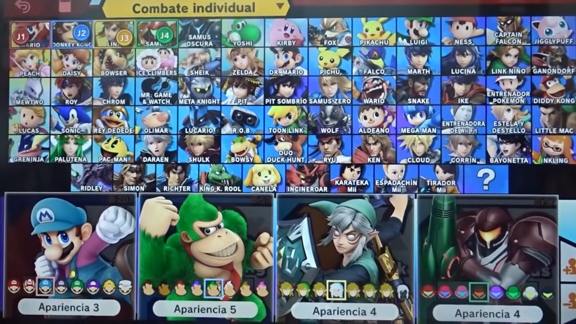 super smash bros alternate costumes