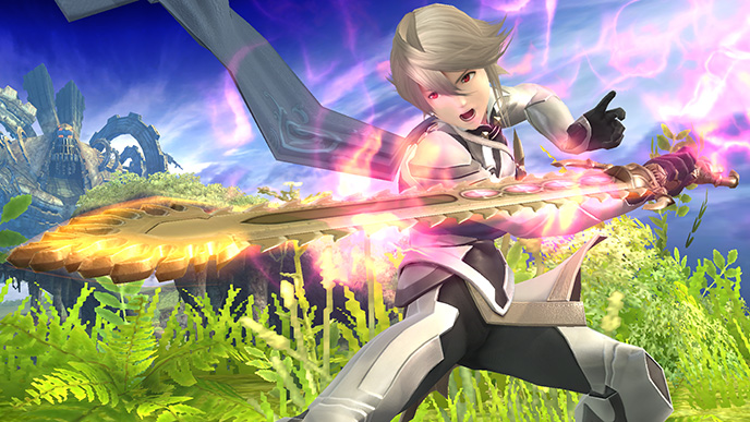 Screenshots of Bayonetta and Corrin in Smash Bros., including first 3DS  images