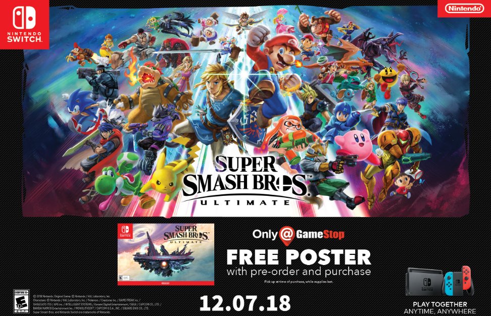 pre order smash bros ultimate