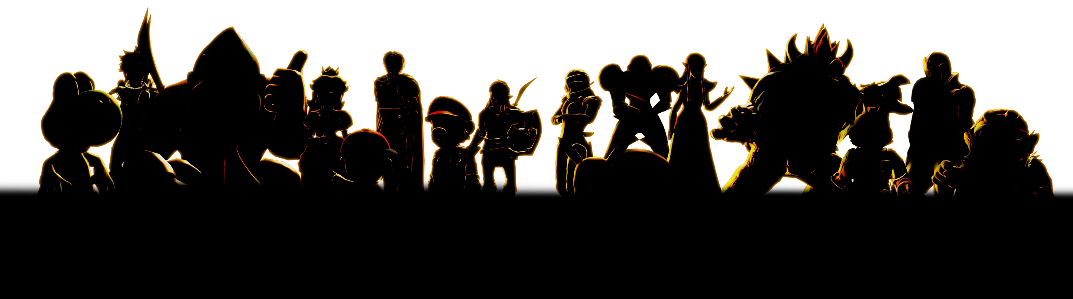 Who is in the Fiery Character Silhouette ? - Super Smash Bros