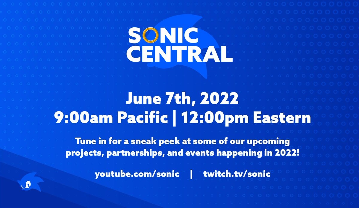 Sonic Central 2022 presentation announced for June 7