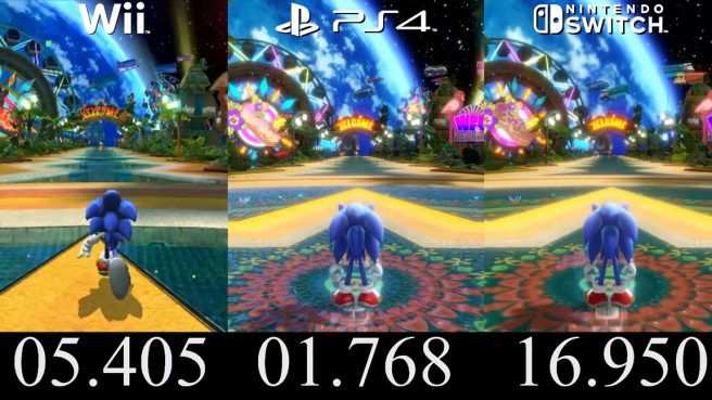 sonic colors comparison