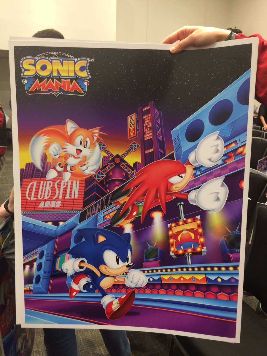OFFICIAL Sonic Mania Plus Glow in the Dark Poster Sega Hedgehog Tails  Knuckles