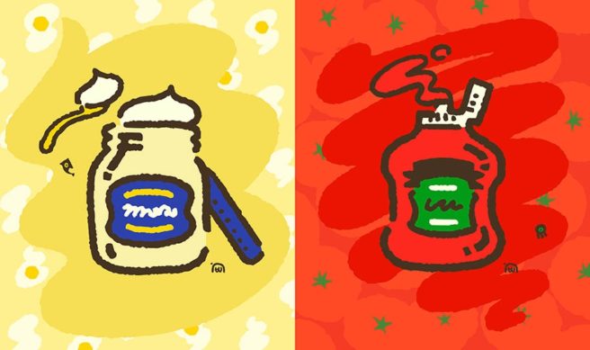 Splatoon 2 Splatfest - mayo vs. ketchup