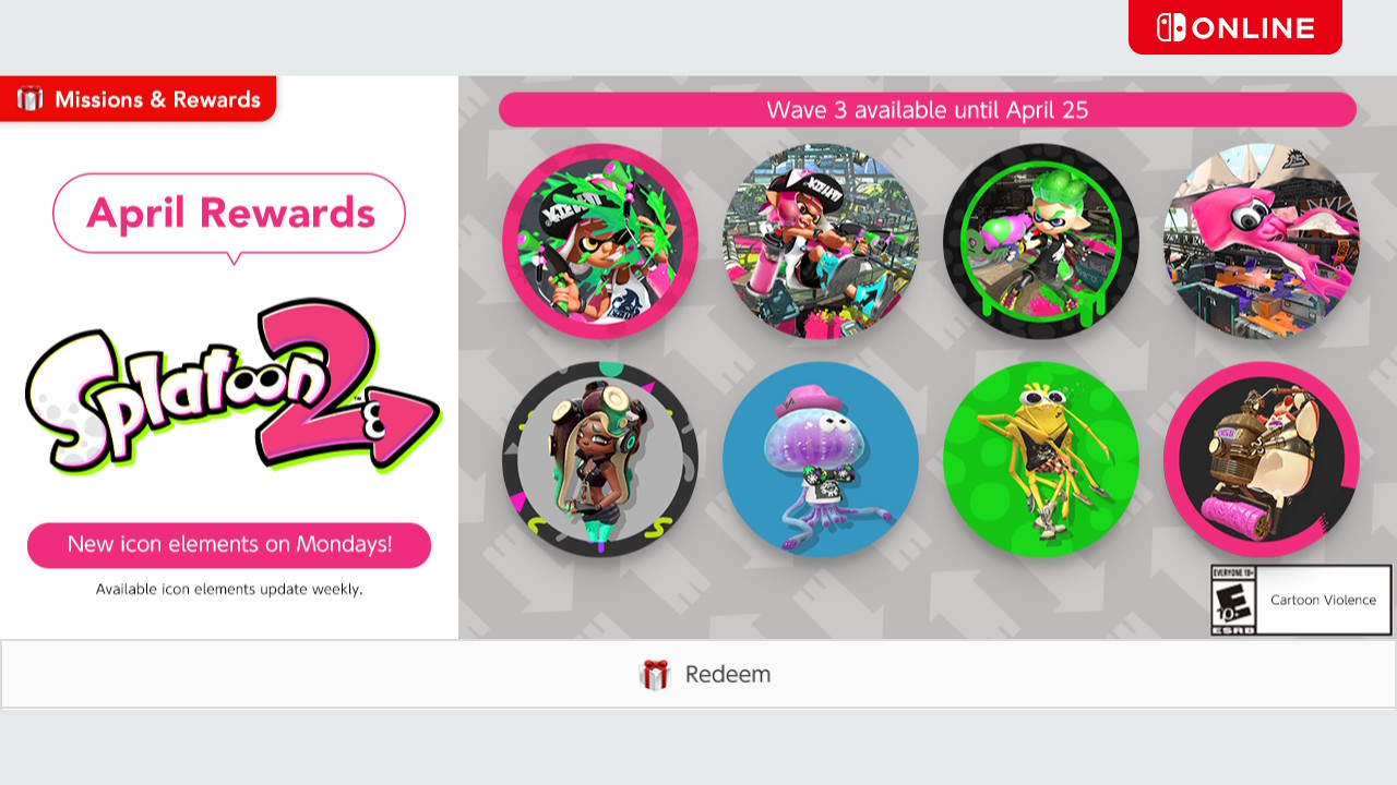 of wave Switch Nintendo icons user receives 2 Splatoon third Online