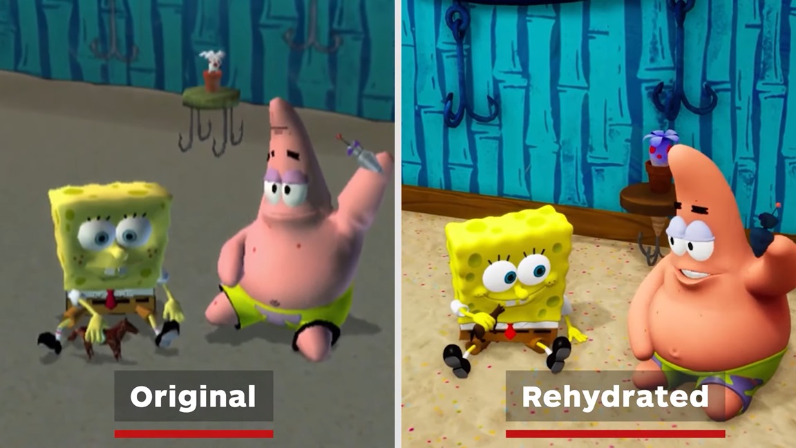 ernstig Spelling Woestijn Video: SpongeBob SquarePants: Battle for Bikini Bottom - Rehydrated vs.  original comparison