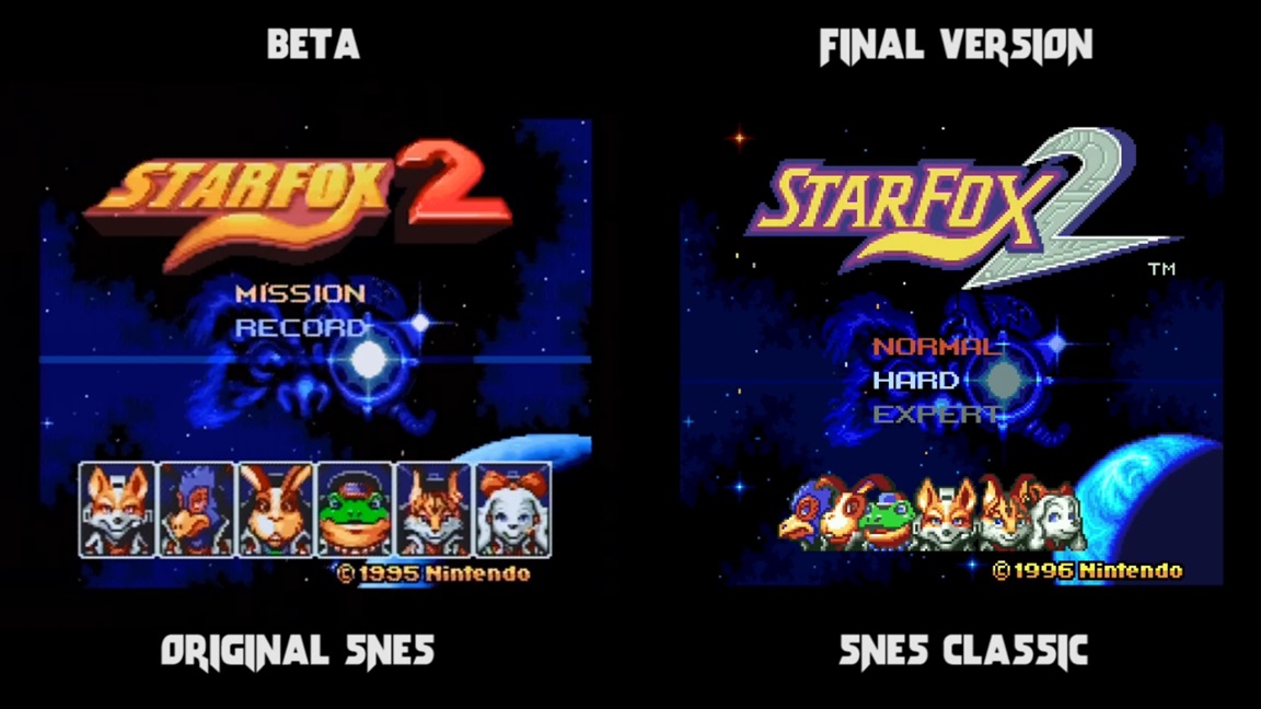 Star Fox 2 beta vs. SNES Classic, Super Mario World / DKC original SNES