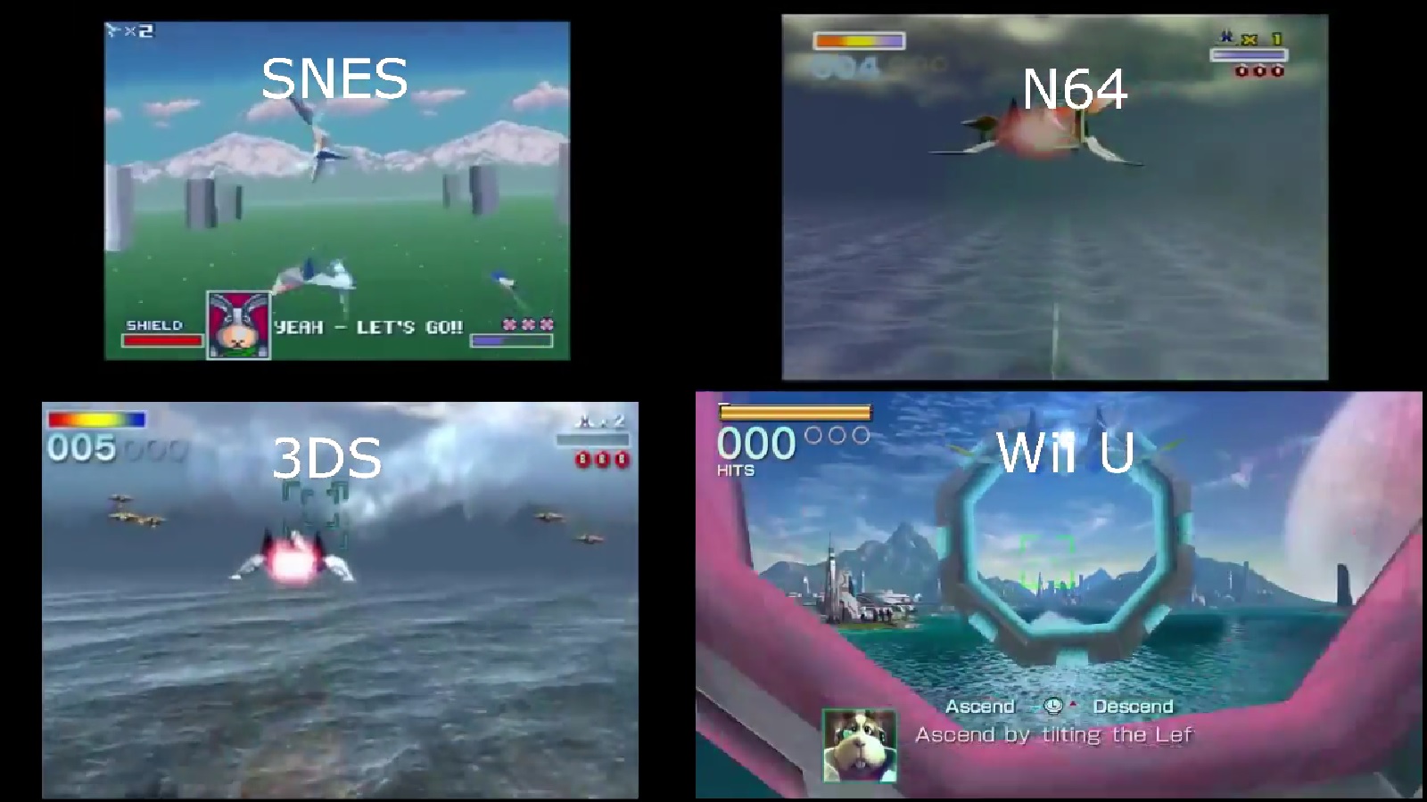 Star Fox 64: N64/Wii/Wii U Comparison 