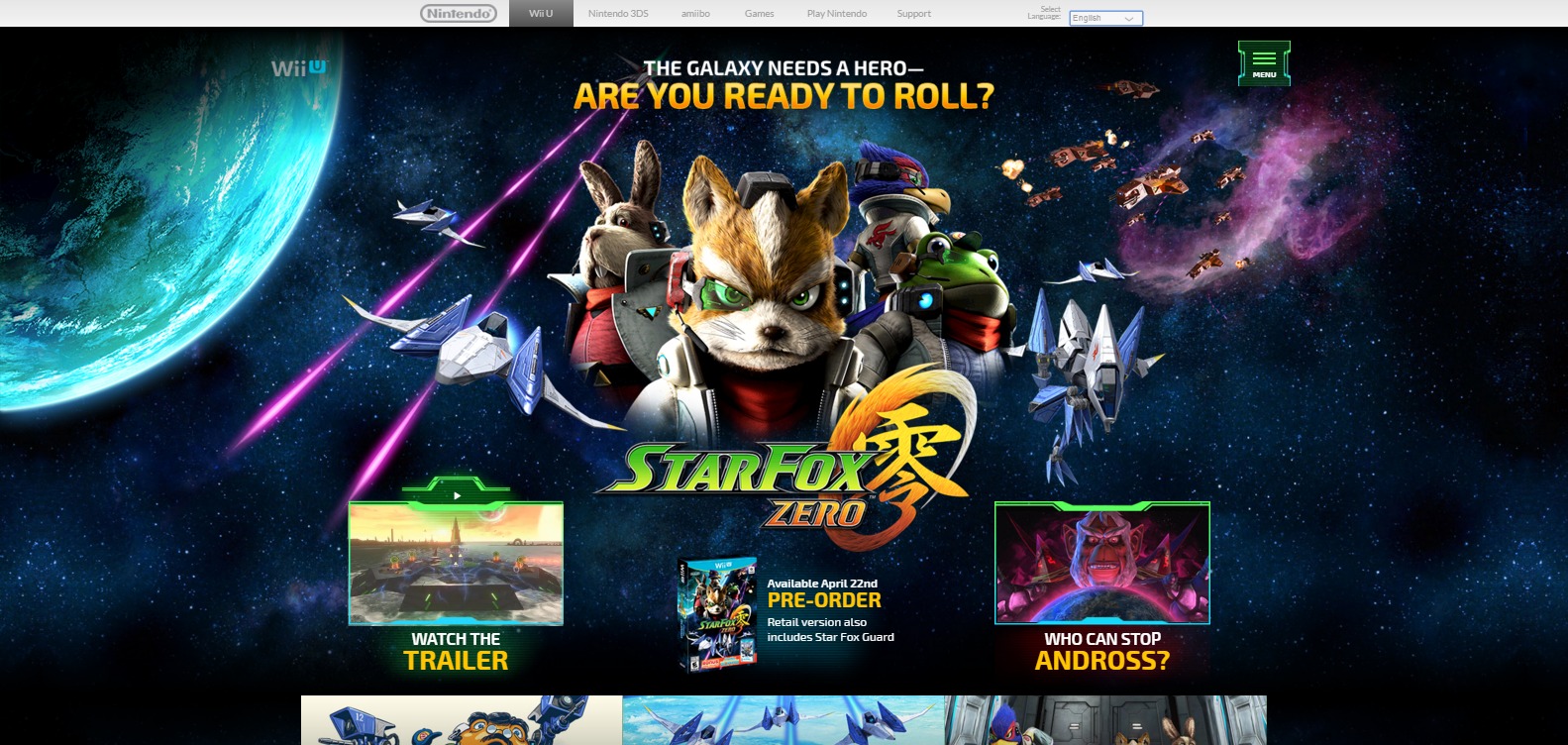 Star Fox Zero Wii U Release Date is April 22