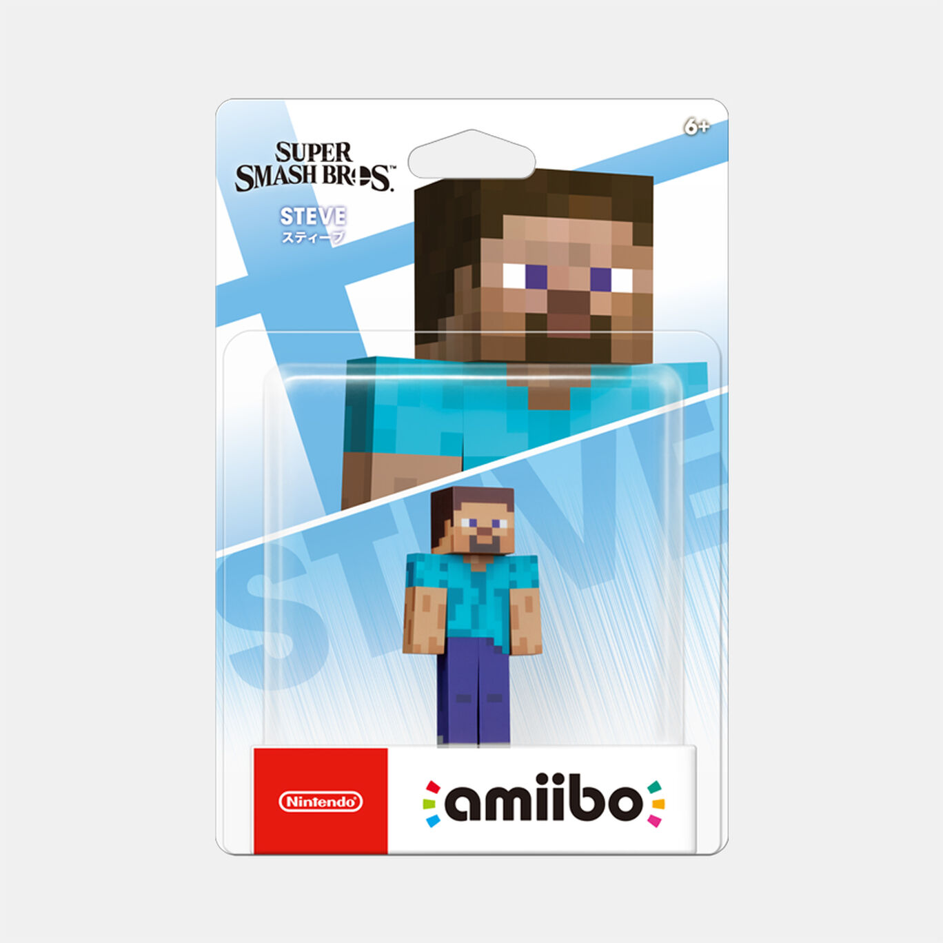 Steve and Alex Minecraft Smash Bros. Ultimate amiibo packaging