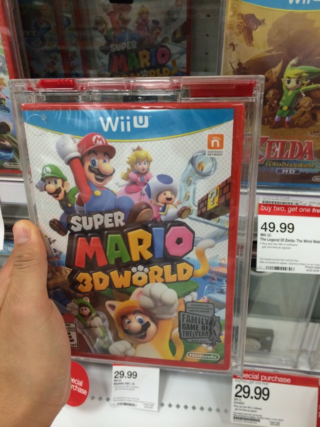 Super Mario 3D World in a red case