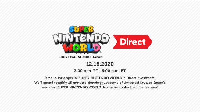 Super Nintendo World Direct