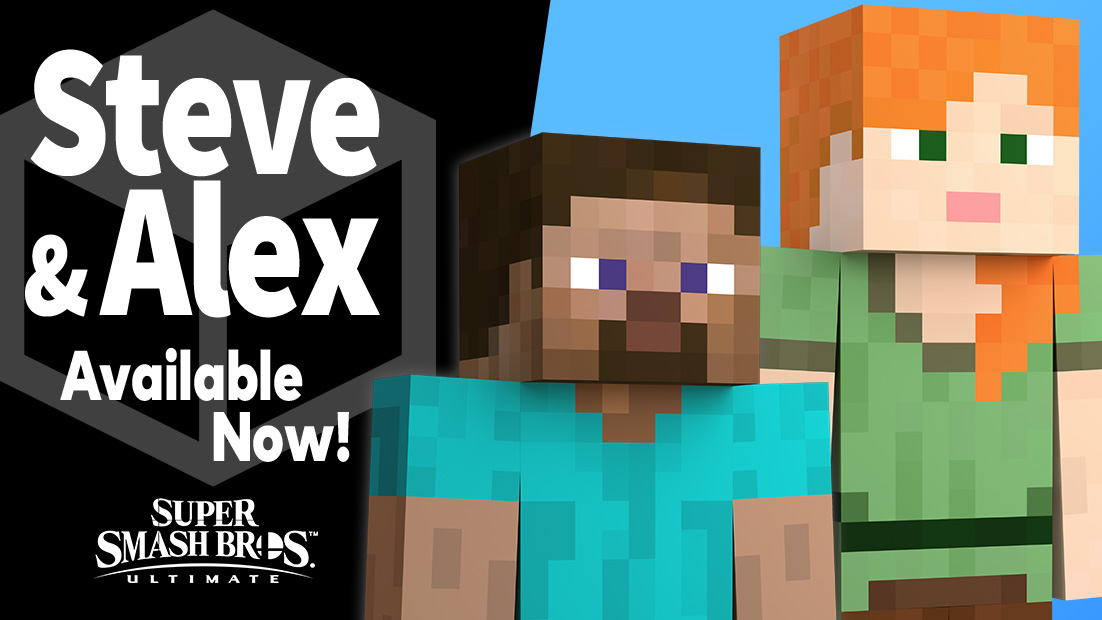 Super Smash Bros. Ultimate (Switch): Steve e Alex de Minecraft