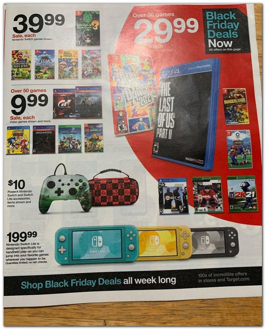 Nintendo switch games on sale black friday target