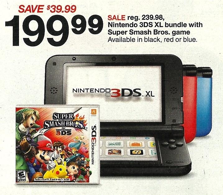 Target selling 3DS XL with Smash Bros. during the week of week of