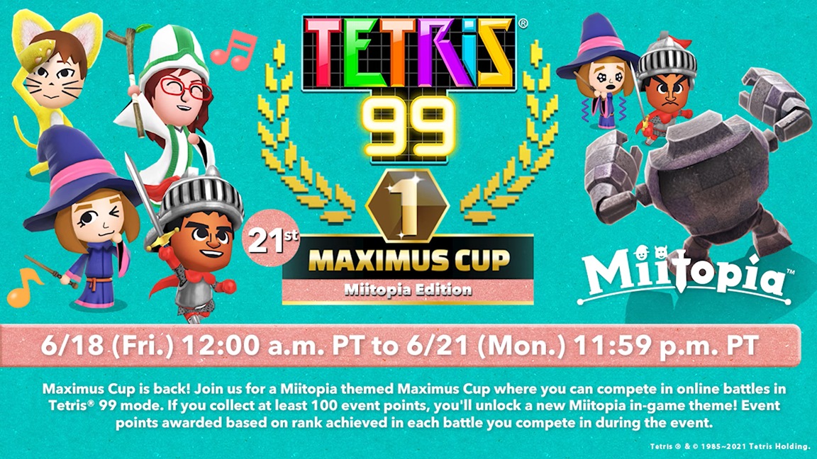 Pokémon Legends: Arceus Becomes Latest Tetris 99 Maximus Cup Focus