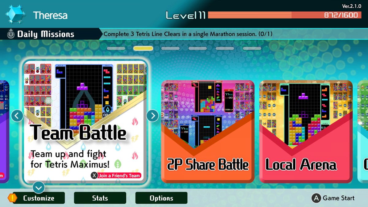 Tetris 99 update out now (version ) - Team Battle Mode added and more