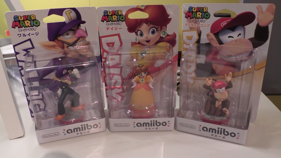 Super Mario amiibo - Waluigi, Daisy and Diddy Kong unboxing