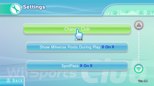 Wii Sports Club version 4.1 update
