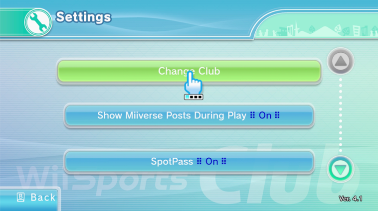 wii u sports club code